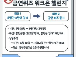 세계 금연의 날 기념‘금연 퀴즈 워크온 챌린지’ 운영 걷고! 퀴즈 풀고! 금연하고 기사 이미지