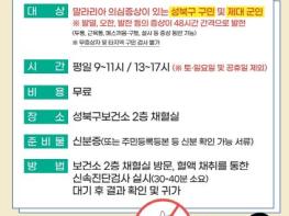 “감기인 줄 알았는데 말라리아?” 성북구 보건소, 무료 검사 시작 기사 이미지