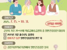 건강 챙기고! 선물 받고! 군산시보건소, 의료급여수급권자 건강검진 인증 캠페인 실시 기사 이미지