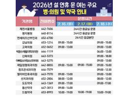 제천시, 촘촘한 응급진료체계 가동…설 연휴 의료 공백 없앤다 기사 이미지