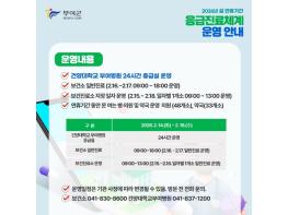 부여군, 설 연휴 기간 응급진료체계 가동 기사 이미지