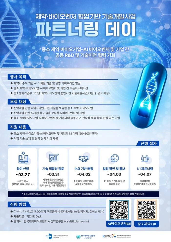 제약바이오협, 중소제약·바이오-AI 벤처 잇는 ‘오픈이노베이션의 장’ 개최