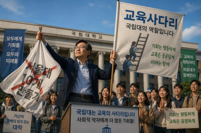 사이비 진보는 틀렸다, 서울대 10개만들기 깨부수고 국립대의 교육사다리를 세워야