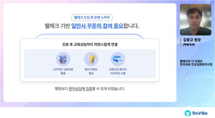 하늘내과 김동규 원장, "웰체크로 더 쉬워진 일만사"… 라이브 세미나에 4,956명 참여