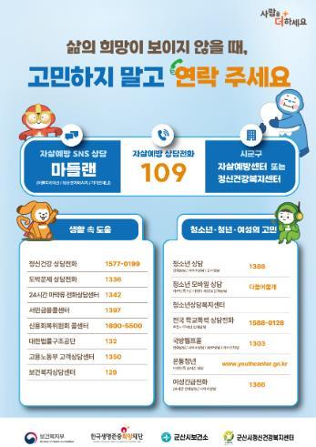 군산시, 봄철 자살 고위험시기 집중관리 실시