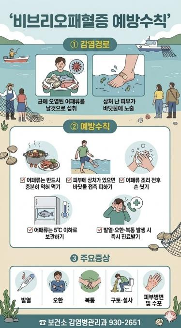 안전하고 건강한 여름나기! 보령시와 함께 '비브리오패혈증' 예방해요