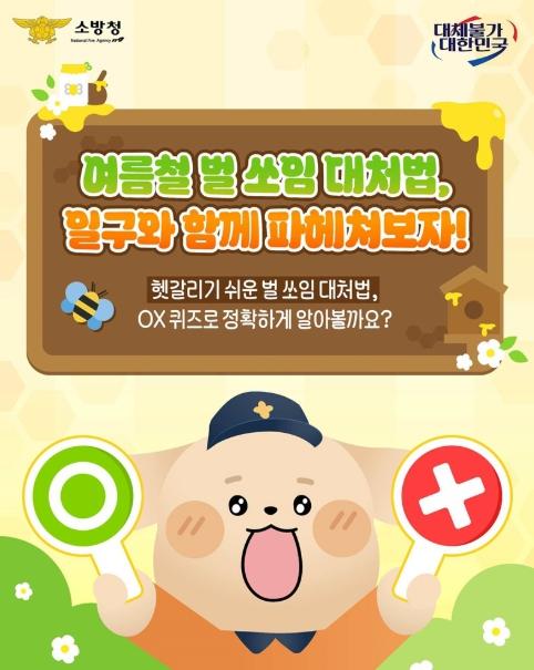소방청, 헷갈리기 쉬운 벌 쏘임 대처법
