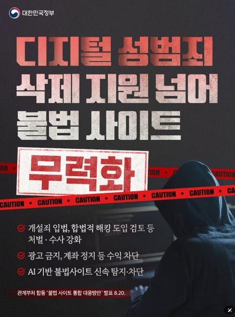 문화체육관광부, 디지털 성범죄 삭제 지원 넘어, 불법 사이트 무력화