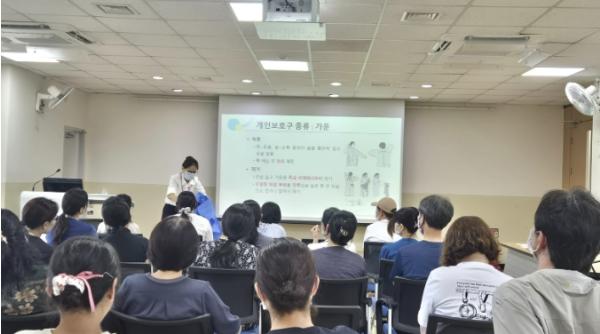 동두천시보건소, 감염취약시설 대상 감염예방 교육 실시