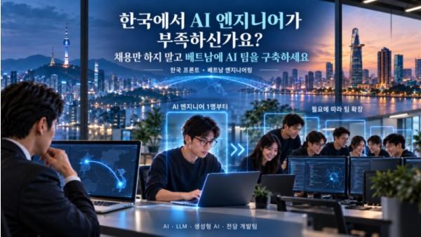 AI 인력난 속 베트남 개발팀 활용 확대···한국 기업의 현실적인 선택지로