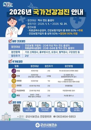 군산시보건소, 건강검진·국가암검진 수검 적극 독려