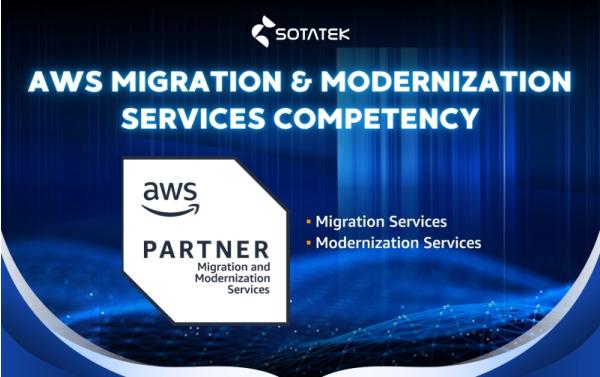 SotaTek, AWS Migration · Modernization Services Competency 획득
